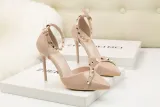 10CM Sexy Rivets Shallow Pointed Elegant Dress Heeled Sandals