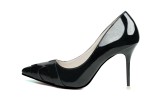 9.5CM Fashion Pointed Patent Leather H Shallow Dress Elegant Heeled