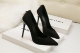 Asmxing 11CM Suede Shallow Pointed D buckle Dress Wedding Party Elegant Heeled Sandals