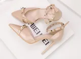 10CM Sexy Rivets Shallow Pointed Elegant Dress Heeled Sandals