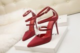Asmxing 11CM Sweet Shallow Pointed Dress Party Elegant Sandals