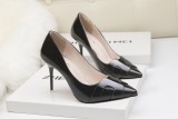 9.5CM Fashion Pointed Patent Leather H Shallow Dress Elegant Heeled