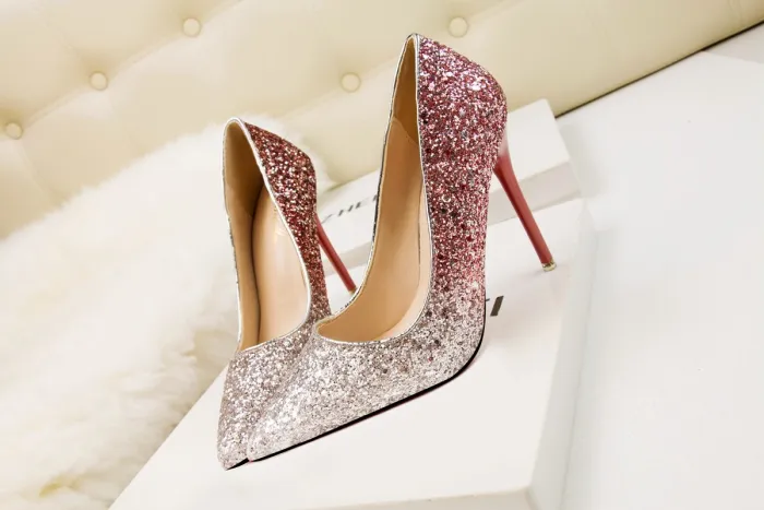 Asmxing Fashion Dress Sweet Elegant Stiletto Heeled Sandals