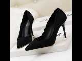 9.5CM Light Pointed Patent Leather Buckle Sweet Dress Elegant Heeled Sandals