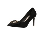 9cm Fashion Suede bow-knot Pointed Dress Wedding Party Elegant Heeled Sandals