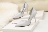 9CM Hollow Sidecut High Stiletto Heel Dress Wedding Party  Sandals