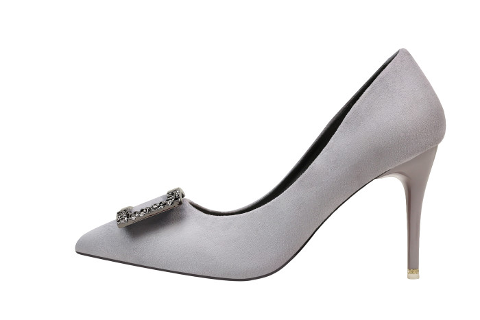 9CM Minimalist Shallow Pointed Square Buckle Sexy Stiletto Wedding Party Sandals