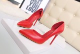 10.5CM Sweet Shallow Pointed Sidecut Hollow Dress Elegant Heeled Sandals