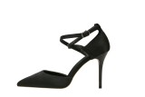 9CM Light Satin Cross Sexy Ankle Straps Sandals High Heel Pointed Dress Wedding Elegant Sandals