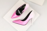 Asmxing 10.5CM Pointed Patent Leather Gradient Sweet Dress Elegant Heeled Sandals