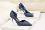 9CM Hollow Sidecut High Stiletto Heel Dress Wedding Party  Sandals