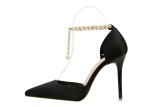 Asmxing Sweet Shallow Pointed Sidecut Dress Elegant Heeled Sandals
