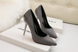 10CM Metal Hollow Suede Dress Wedding Party Elegant Heeled Sandals