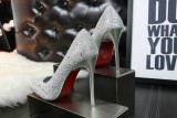 10CM Stylish Sweet Elegant With Shallow Mouth Pointed Diamond Drill Sandals