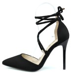 10CM Suede Pointed Cross Strap Bow-knot Sexy Ankle Straps Sandals