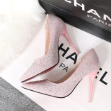 11CM Stylish Sweet Elegant Light Pointed Diamond Drill Rhinestone Wedding Sandals