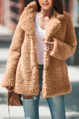 Brown Iconic Pocketed Sherpa Jacket