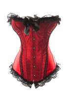 LA820-4red corset  Burlesque Bows Strapless Corset