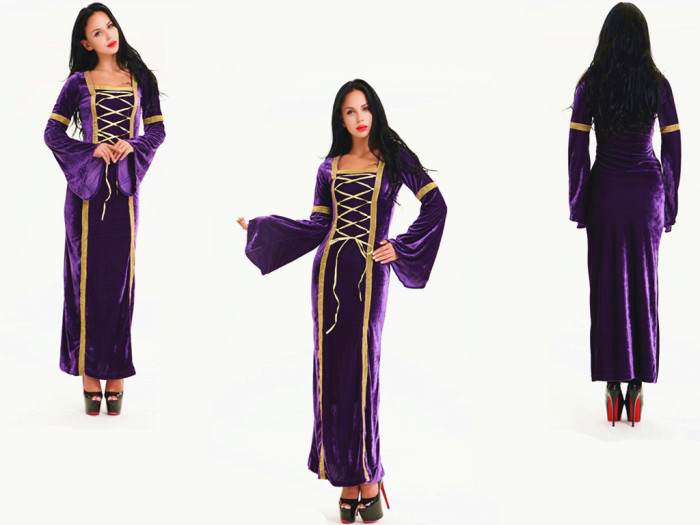 5235 purple medieval costume