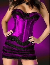 A068-10 purple corset top