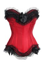 a068-19 red corset Burlesque Corset