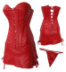 LAK28-2 Leather Corset & Skirt Set