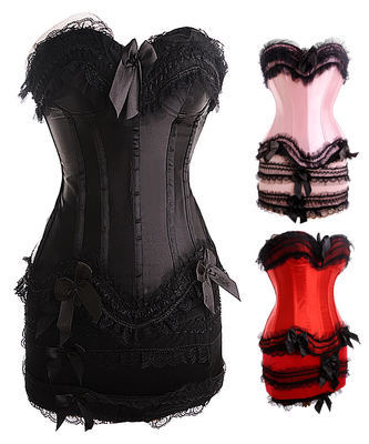 A068-1black  burlesque corset
