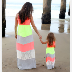Mother and Daughter Clothes Family Matching Outfits Parent-child dress Baby Girl