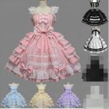 Halloween Lolita Lady Vintage Party Dress Customized sleeveless Cosplay Costumes