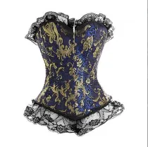 LA803-1 Strapless Ruffled Brocade Corset