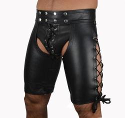 N923 men leather pant