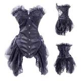 AME1002 Vintage Burlesque Embroidered Corset