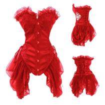 AME1002 Vintage Burlesque Embroidered Corset