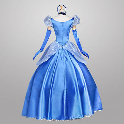 Ladies' Fancy Dress Adult Women Cinderella Princess Dress Cosplay Costume