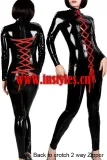4482 back to crotch 2 way zipper latex catsuits