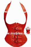 A1402-3 leather underbust corset