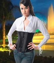 LA9422-2 black satin corset discount sales