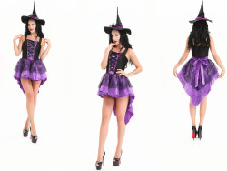 LQZ4889Sexy Women Witch Cosplay Costume Ladies Adult Fancy Dress Halloween Costume New