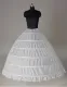 New 6-HOOP White Petticoat Wedding Gown Crinoline Petticoat Skirt Slip