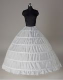 New 6-HOOP White Petticoat Wedding Gown Crinoline Petticoat Skirt Slip