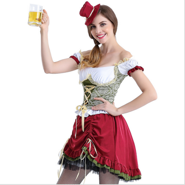 1353 Sexy Woman Maid Costume Oktoberfest Party German Beer Girl