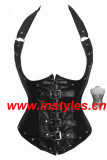 A1402-2leather underbust corset