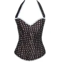 5803(1495)-coffee Polka Dot Corset