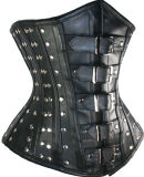 xw-1650-1623(AME2961) Moulin Rouge Faux Leather Corset