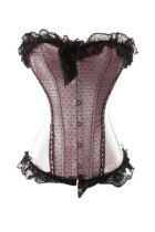 la820-1 pink corset  Burlesque Bows Strapless Corset