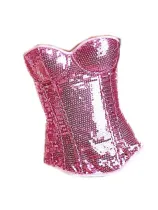 A207-1 Sequin Underwire Zipper Corset