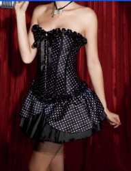 1235-3 corset mini skirt costume