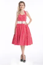 R1025 polka dot rockabilly dress