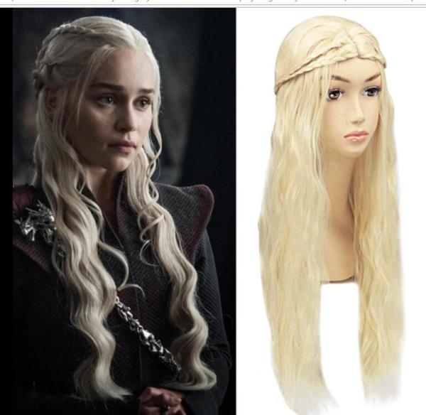 Game of Thrones Daenerys Targaryen Braids Costume Cosplay Wigs Party Accessories