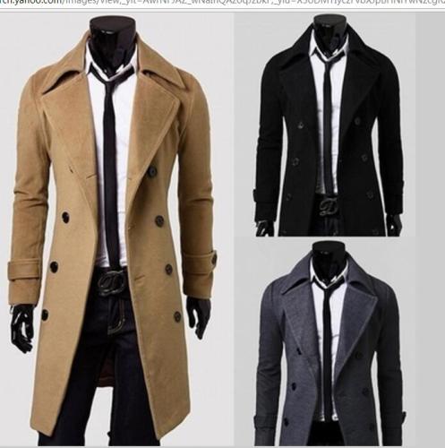 OEM Manufacture Hot Fashion Long Trench Coat Men Stylish Winter Coat